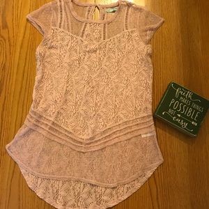 Pink lace top